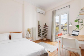 Studio with sunny balcony in Exarcheia